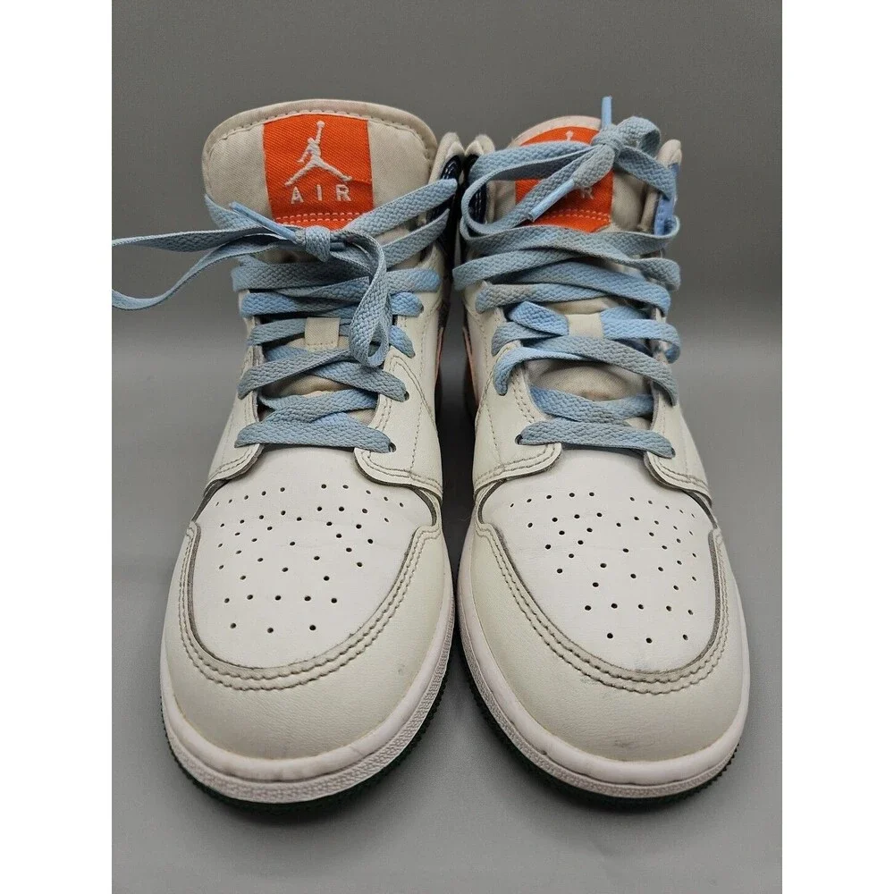 Nike Air Jordan 1 Mid SE GS 'Stitch' DX2462-100 Youth Size 6.5Y White